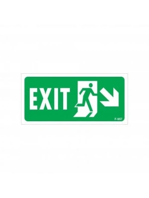 ® Exit Sağ Aşağı Uyarı Levhası 17,5x25 KOD:957