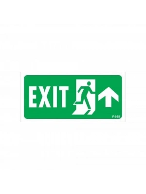 ® Exit Yukarı Sağ Ok İşaretli Uyarı Levhası 17,5x25 KOD:955