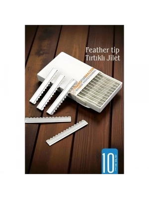 ÇOK SATAN Feather Tip Tırtıklı Ustura Jileti 10 Adet