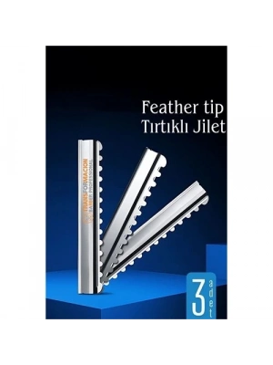 ÇOK SATAN Feather Tip Tırtıklı Ustura Jileti 3 Adet