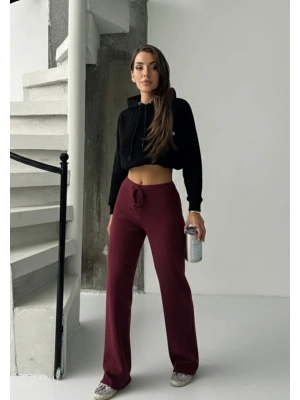 Fit comfort bej salaş pantolon bordo A6011