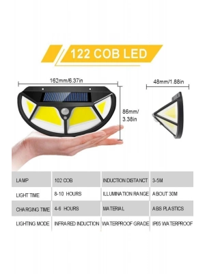 ÇOK SATAN Fonksiyonel Sensörlü 102 Ledli Solar Bahçe Lambası