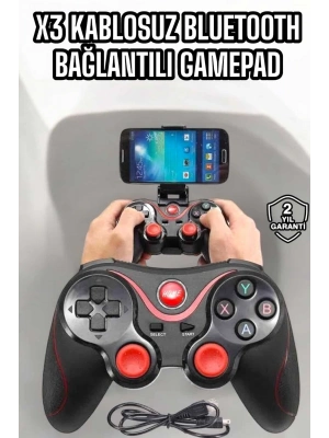 ÇOK SATAN Game Stick Android Uyumlu Gamepad X3 Standlı Oyun Kolu Bluetooth Bağlantılı