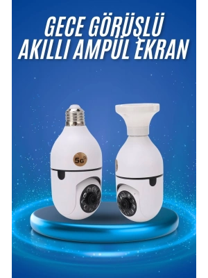ÇOK SATAN Gece Görüşlü Akıllı Dönebilen Ev Kamerası Ampül Kamera
