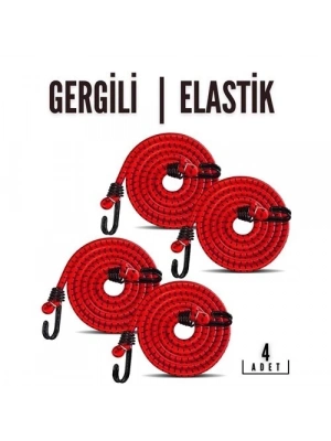 ÇOK SATAN Gergili Bagaj Lastiği 2 Kancalı 4 lü PAKET