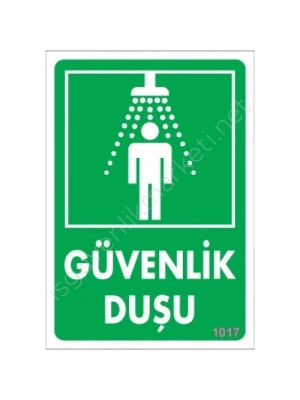 ® Güvenlik Duşu Uyarı Levhası 17,5x25 KOD:1017