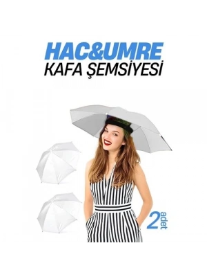 Hac Umre Kafa Şemsiyesi Güneş Koruma Şemsiyesi 2 adet 716267