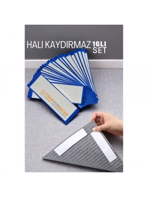 ® Halı Kaydırmaz - Halı Kilim Yolluk Kayma Önleyici Yapışkan 16 lı SET