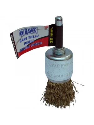 Hawk 10139 25 mm Sarı Telli Pimli Kalem Fırça