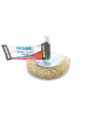 ® Hawk HA10129 Pimli Sarı Tel Daire Fırça 50x6 mm