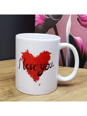 ÇOK SATAN I Love You Tasarımlı Kupa Bardak