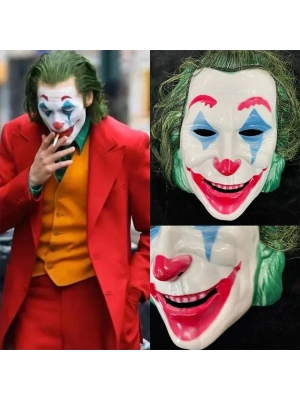 ÇOK SATAN Joaquin Phoenix Joker Maskesi Yeşil Saçlı