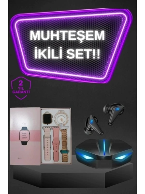 ÇOK SATAN Kadınlar İçin Dokunmatik Ekran Akıllı Saat ve Gamer Kablosuz Bluetooth Kulaklık ANC Özelliği