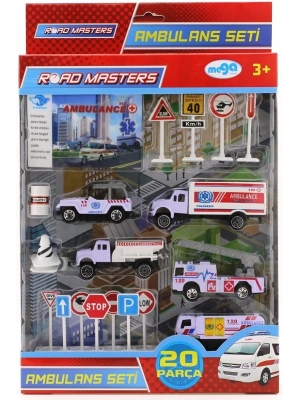 ÇOK SATAN Kamyonlu Metal Ambulans Seti  Jp9105