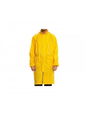 ® Kapüşonlu Sarı PVC Yağmurluk XXL