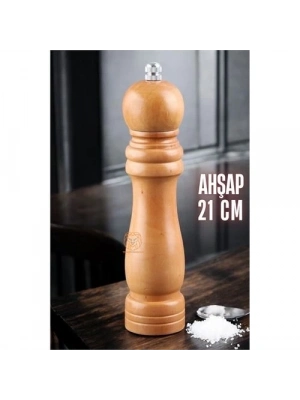 ÇOK SATAN Karabiber Tuz Değirmeni Ahşap 21 cm XL