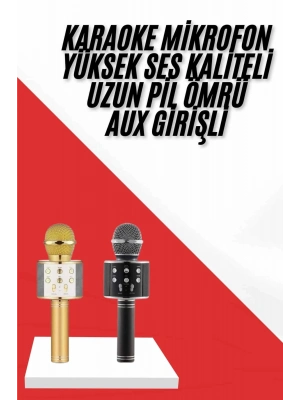 ÇOK SATAN Karaoke Mikrofon Dahili Hoparlörlü Sd-usb-aux Girişli Bluetooth Hoparlör