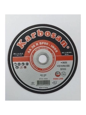 ® Karbosan Thinline İnox Kesici 180X1,9X22,23 mm