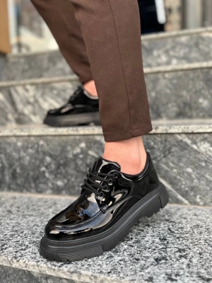 KB-X6  Kömür Rugan Günlük Erkek Ayakkabı