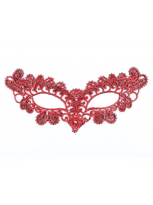 ÇOK SATAN Kırmızı Dantel Masquerade Maskesi 6 No