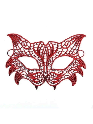 ÇOK SATAN Kırmızı Dantel Masquerade Maskesi 8 No
