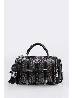 Kiwer Siyah Cilt Omuz Çantası