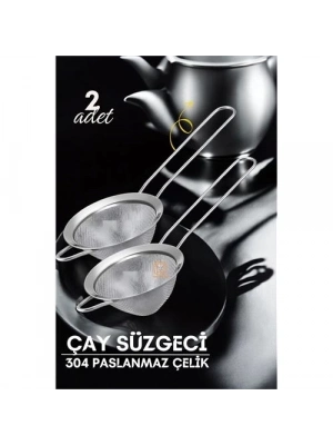 ÇOK SATAN Klasik Çay Süzgeci 304 Paslanmaz Çelik 2 ADET