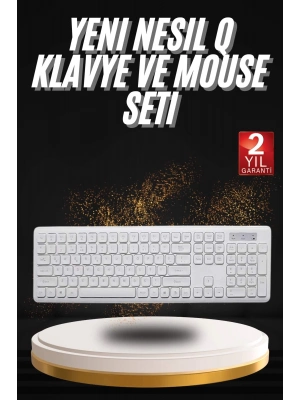 ÇOK SATAN Klavye Mouse Seti Sessiz Kablosuz Türkçe TV  PC Uyumlu
