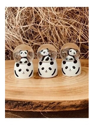 ÇOK SATAN Küçük Boy Panda Kar Küresi Işıklı 6.5 Cm