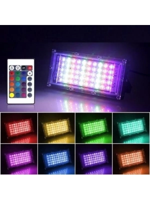 ÇOK SATAN Kumandalı Led Işık Dış Cephe Aydınlatması Çok Renkli RGB Led Panel Işık PartiLed Aydınlatma