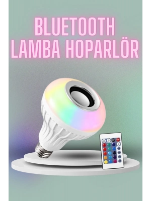 ÇOK SATAN Kumandalı RGB Led Işık Bluetooth Hoparlör Ses Lambası Renkli Ampul