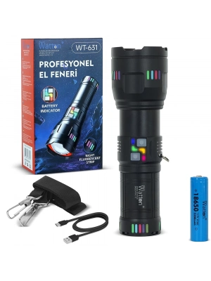 ÇOK SATAN Lazer Etkili Profesyonel El Feneri  Wt-631- 30,000 Lümen