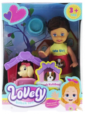 ÇOK SATAN Lovely Mini Bebek Evcil Hayvan ve Kulübesi Oyun Seti