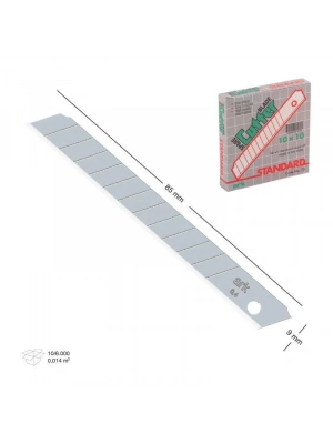 ® Maket Bıçağı Yedek Bıçağı 80X9 mm İnce Yedek 10 Adet