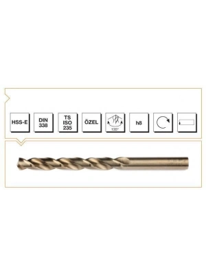 ® Makina Takım HSS-E Altın Seri İnox Delme Matkap Ucu 10 mm