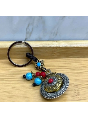 ÇOK SATAN Mantra Çarkı Şans Anahtarlık Alk4465