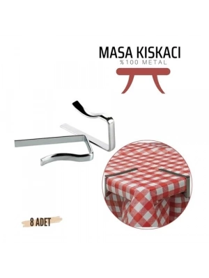 ® Masa Örtüsü Klipsi - Metal Masa Kelepçesi Masa Örtüsü Sabitleyici  8 ADET