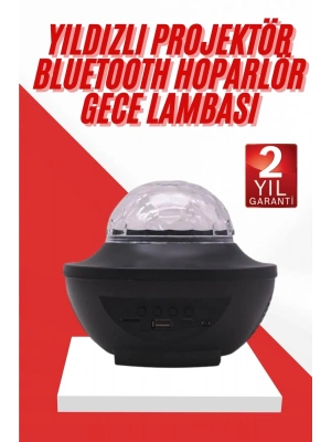ÇOK SATAN Masa ve Gece Lambası Renkli Projektör Işıklı Disko Topu Bluetooth Hoparlör