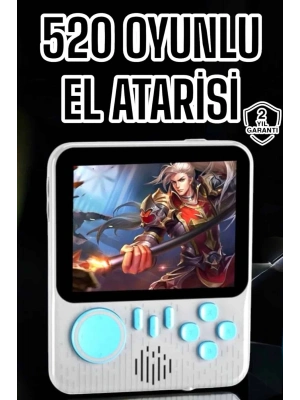 ÇOK SATAN Mini Atari El Atarisi 3.5 inç Ekran Çift Konsol 666 Adet Retro Oyun Gameboy El Atarisi