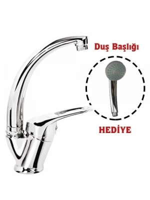 ÇOK SATAN Mix Kuğu Banyo Batarya + Duş Başlığı Hediyeli
