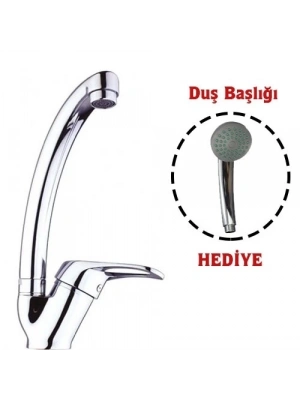 ÇOK SATAN Mix Kuğu Mutfak Evye Batarya  + Duş Başlığı Hediyeli