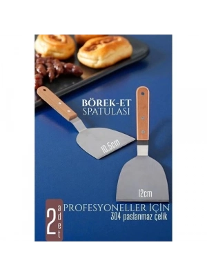 ÇOK SATAN Mutfak Spatulası- Hamur Börek Et Spatulası 10,5 ve 12 cm 2 Lİ SET