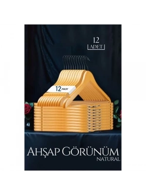 ÇOK SATAN Natural Ahşap Görünüm 12 li Askı Seti Schönbuch Design