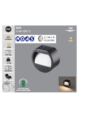 ÇOK SATAN Noas YL84 3001 S 5W Qua Solar Aplik Günışığı