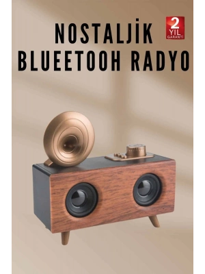 ÇOK SATAN Nostaljik Radyo Bluetooth Bağlantılı Şarjlı Yüksek Ses Kaliteli