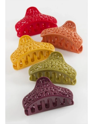 ÇOK SATAN Oval Çiçek Renkli Mandal Toka 8 cm