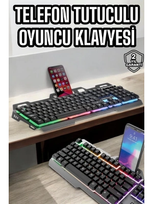 ÇOK SATAN Oyuncu Klavyesi Q Klavye RGB Işıklı Mouse Hediyeli