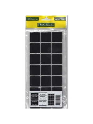 ® Pacific 6030 BL Yapışkanlı Keçe 30 mm X 30 mm Siyah