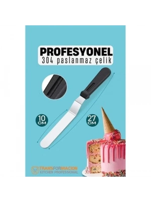 ÇOK SATAN Pasta Spatulası Profesyonel 304 Paslanmaz Çelik 27 Cm