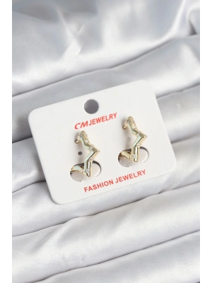 ÇOK SATAN Pirinç Gold Renk Yıldız Model Kadın Küpe